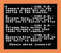 Bandit Kings of Ancient China screenshot 5 for NES